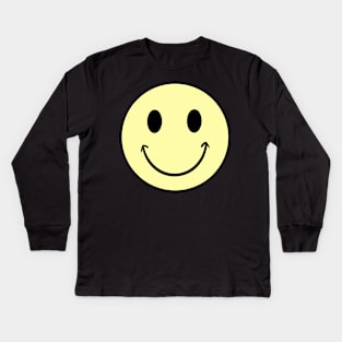 Yellow Smiley Kids Long Sleeve T-Shirt